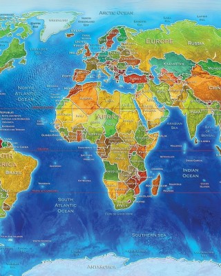 2000 κομμάτια WORLD GEO-POLITICAL MAP