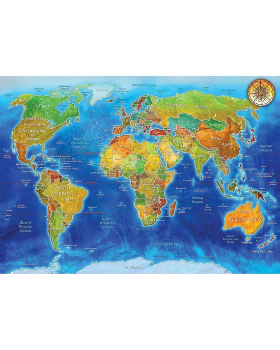 2000 κομμάτια WORLD GEO-POLITICAL MAP