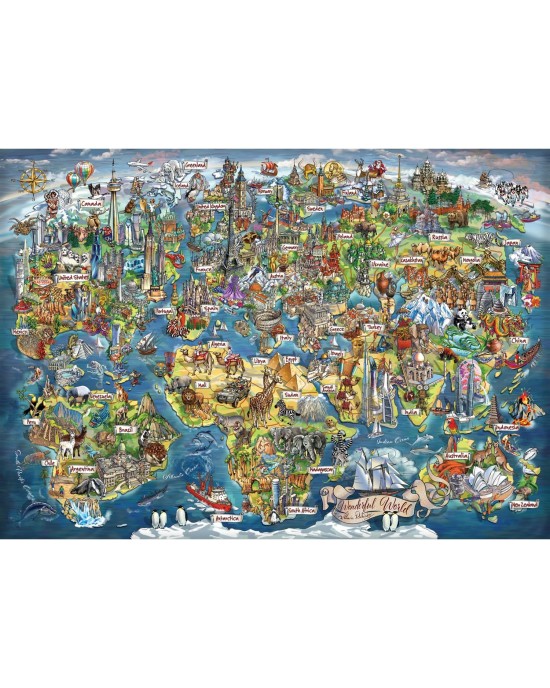 3000 κομμάτια WONDERFUL WORLD MAP