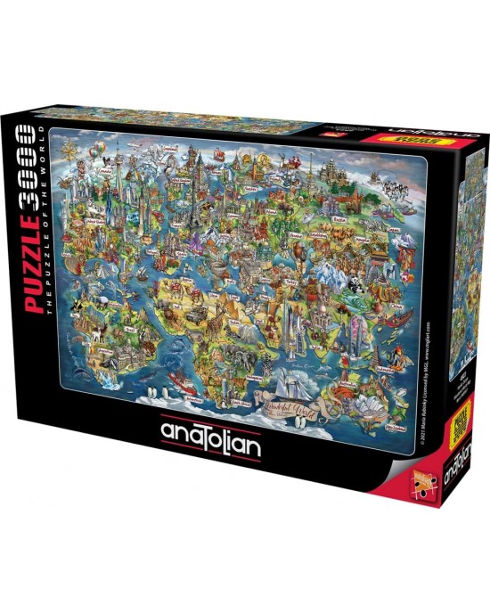3000 κομμάτια WONDERFUL WORLD MAP