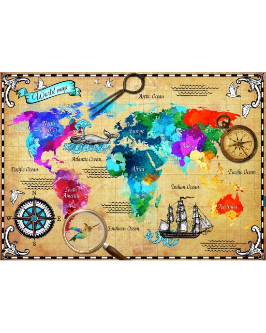 2000 κομμάτια COLORFUL WORLD MAP