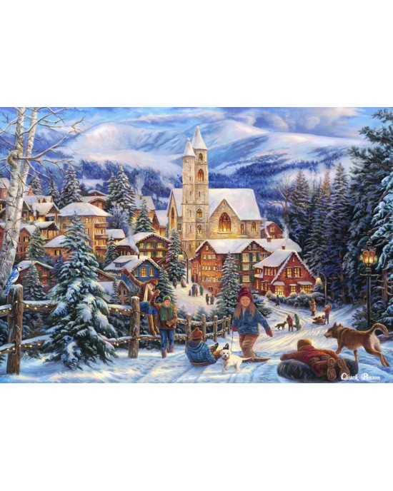 1500 κομμάτια SLEDING TO TOWN