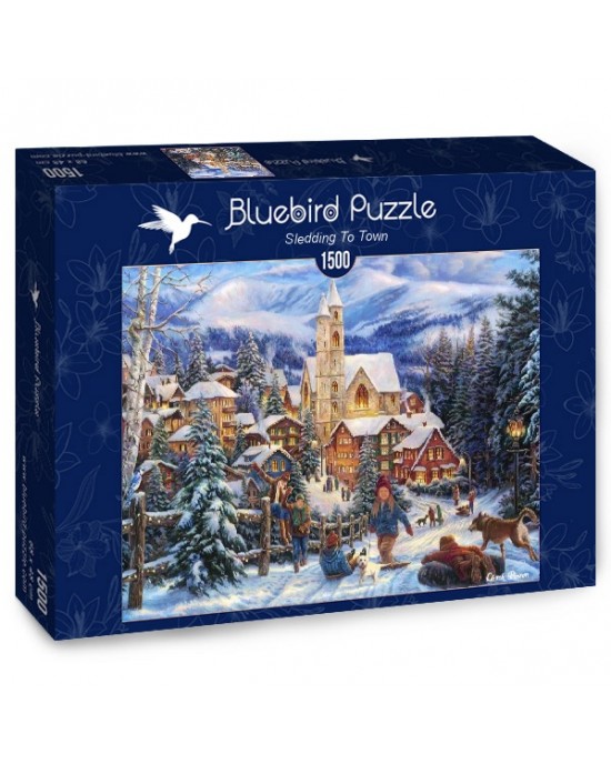 1500 κομμάτια SLEDING TO TOWN
