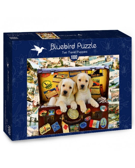 1000 κομμάτια TWO TRAVEL PUPPIES
