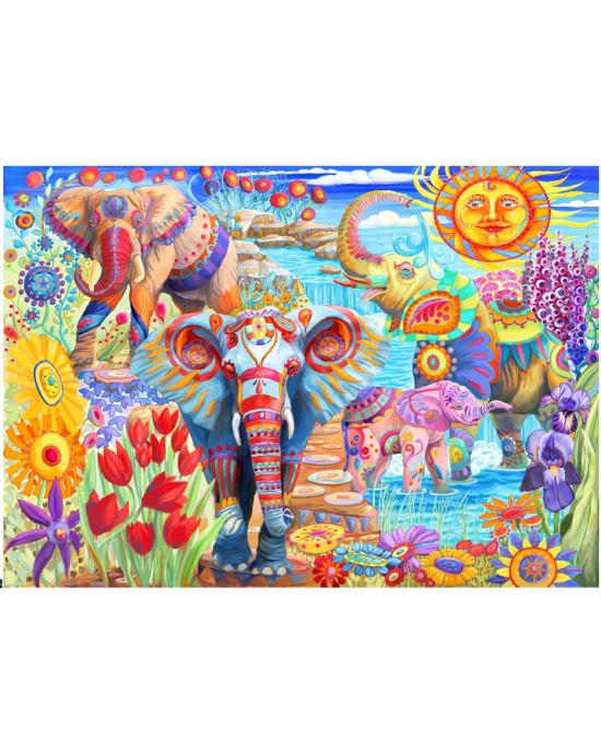 2000 κομμάτια ELEPHANTS IN THE GARDEN