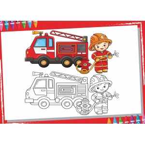 24 μεγάλα κομμάτια COLOR ME - FIREFIGHTER