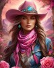 1000 κομμάτια PINK COWGIRL