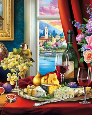 1000 κομμάτια STILL LIFE AND WINE