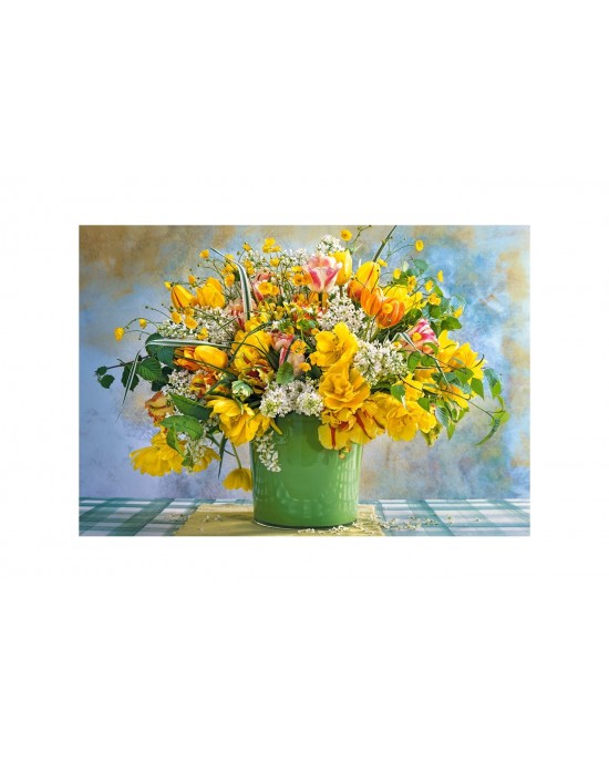 1000 κομμάτια SPRING FLOWERS IN GREEN VASE