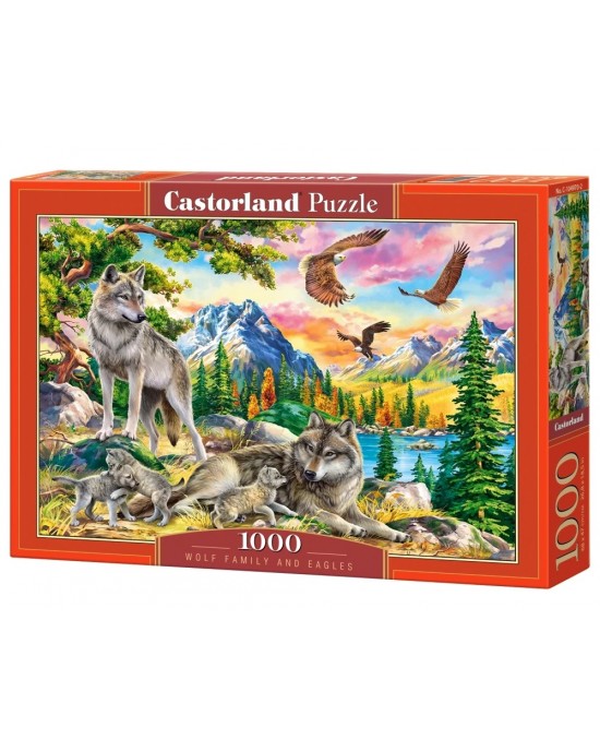 1000 κομμάτια WOLF FAMILY AND EAGLES