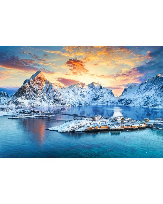 1000 κομμάτια SUNRISE ON SAKRISOY, LOFOTEN, NORWAY