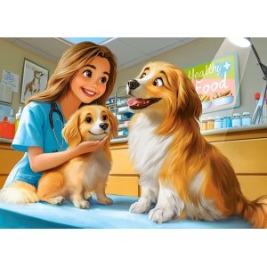 120 κομμάτια DOGS AT THE VET