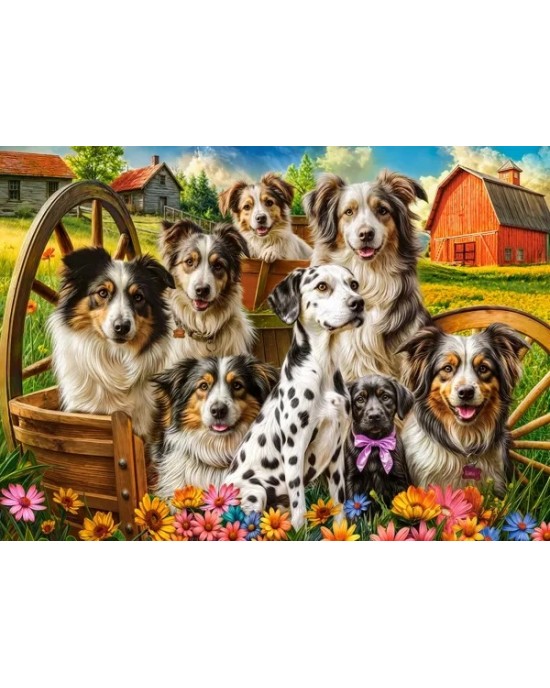 260 κομμάτια HAPPY DOGS IN THE COUNTRYSIDE