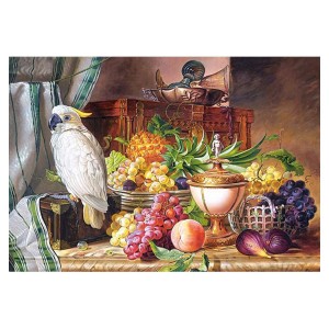 3000 κομμάτια STILL LIFE WITH FRUIT AND A COCKATOO