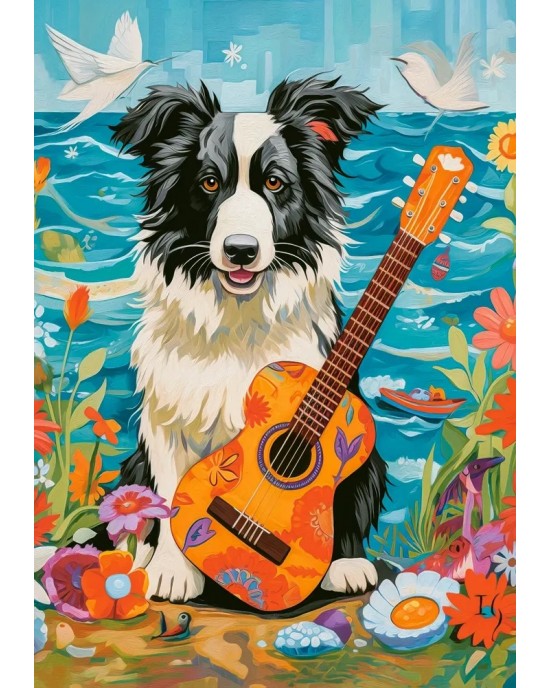 500 κομμάτια COLLIE, GUITAR AND THE SEA