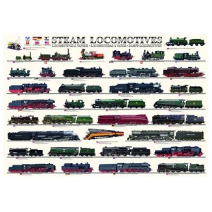 1000 κομμάτια STEAM LOCOMOTIVES (SMART CUT)