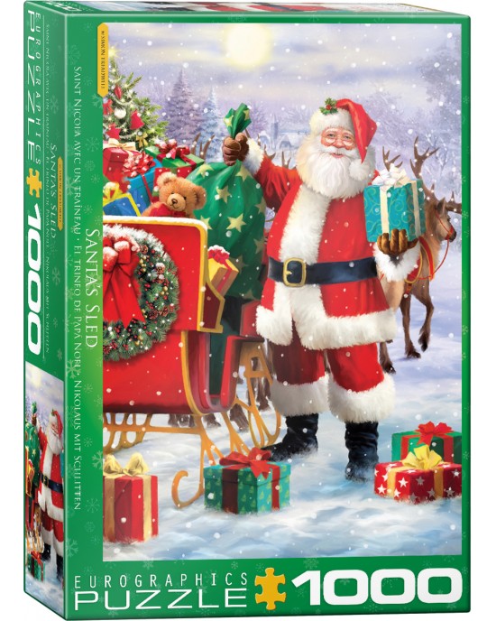 1000 κομμάτια SANTA WITH SLED  (SMART CUT)