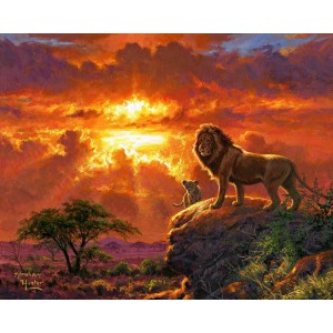 Ζωγραφική με αριθμούς Lion at Sunset 40x50cm