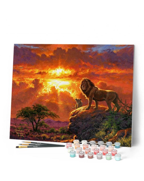 Ζωγραφική με αριθμούς Lion at Sunset 40x50cm