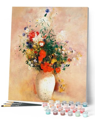 Ζωγραφική με αριθμούς Flower vase - Odilon Redon 40x50cm