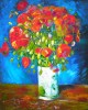 Διαμάντια Vase with poppies - Van Gogh - 40x50cm