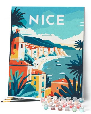 Ζωγραφική με αριθμούς Travel Poster Nice 40x50cm