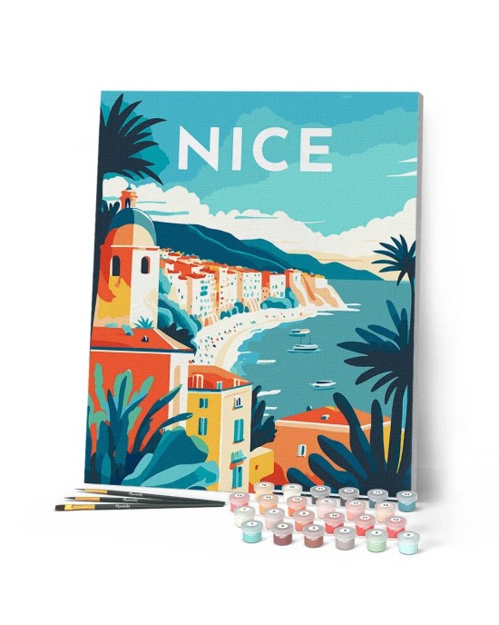 Ζωγραφική με αριθμούς Travel Poster Nice 40x50cm