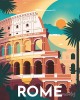 Ζωγραφική με αριθμούς Travel Poster Rome 40x50cm