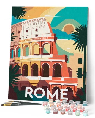 Ζωγραφική με αριθμούς Travel Poster Rome 40x50cm