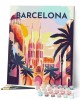 Ζωγραφική με αριθμούς Travel Poster Barcelona 40x50cm
