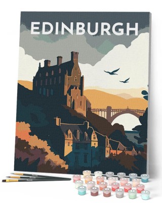 Ζωγραφική με αριθμούς Travel Poster Edinburgh 40x50cm