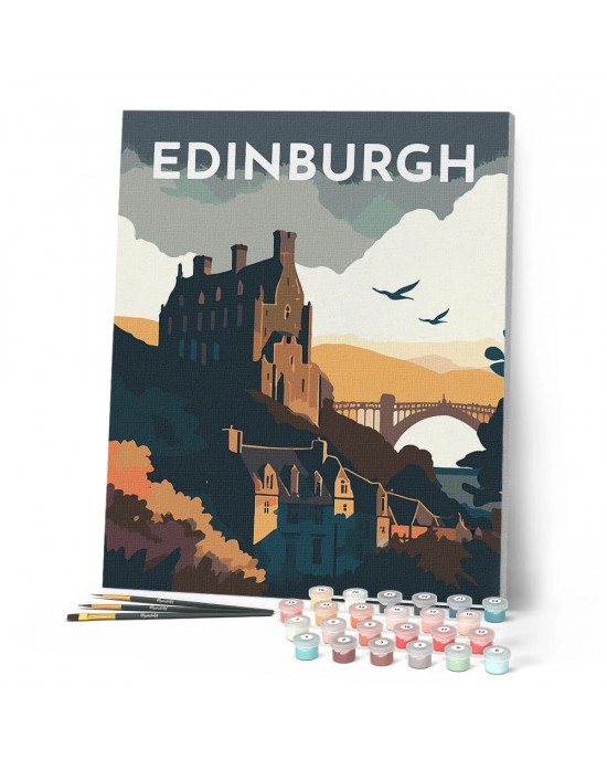 Ζωγραφική με αριθμούς Travel Poster Edinburgh 40x50cm