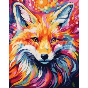 Ζωγραφική με αριθμούς Colourful Abstract Fox 40x50cm
