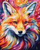 Ζωγραφική με αριθμούς Colourful Abstract Fox 40x50cm