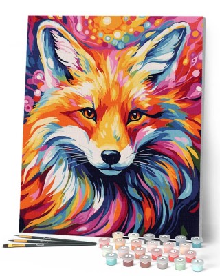 Ζωγραφική με αριθμούς Colourful Abstract Fox 40x50cm