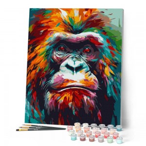 Ζωγραφική με αριθμούς Colourful Abstract Orangutan 40x50cm