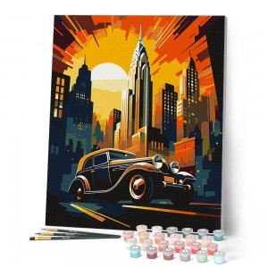 Ζωγραφική με αριθμούς Art Deco Car in New York 40x50cm