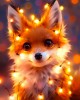 Διαμάντια Little Fox With Light Bulbs 40x50cm