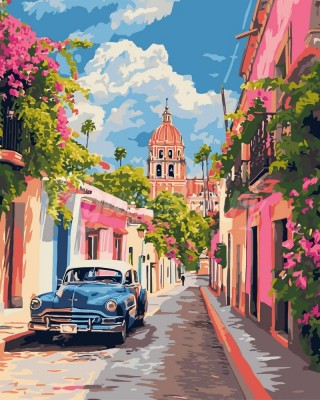 Ζωγραφική με αριθμούς Classic Car in Mexico City 40x50cm