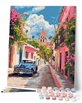 Ζωγραφική με αριθμούς Classic Car in Mexico City 40x50cm