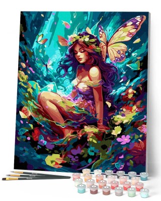 Ζωγραφική με αριθμούς Fairy and Butterflies 40x50cm