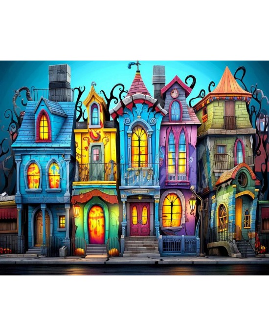 Ζωγραφική με αριθμούς Colorful Gothic Houses 40x50cm