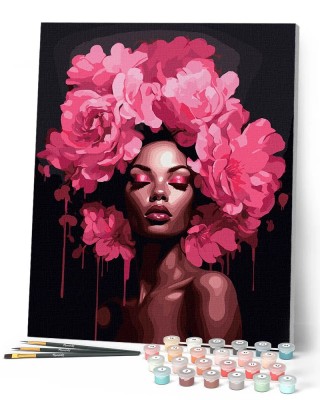 Ζωγραφική με αριθμούς Peonies Hair Lady 40x50cm