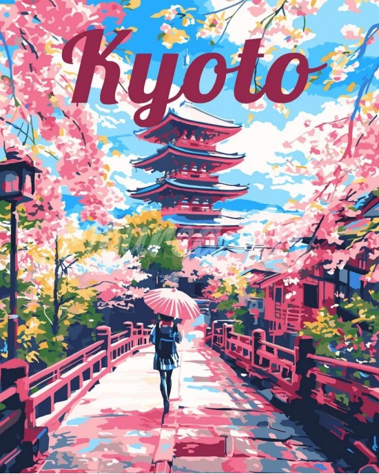 Ζωγραφική με αριθμούς Kyoto in Bloom 40x50cm