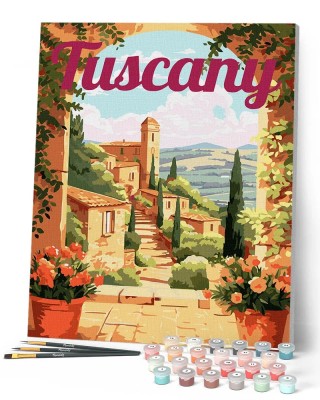 Ζωγραφική με αριθμούς Travel Poster Tuscany in Bloom 40x50cm