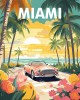 Διαμάντια Travel Poster Miami Sunset 40x50cm