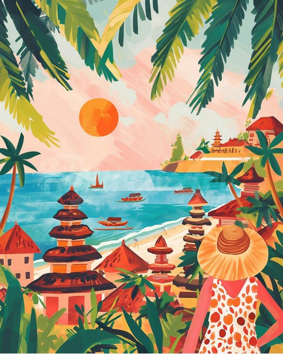 Ζωγραφική με αριθμούς Bali Sunset 40x50cm