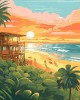 Ζωγραφική με αριθμούς Beach Club at Sunset 40x50cm