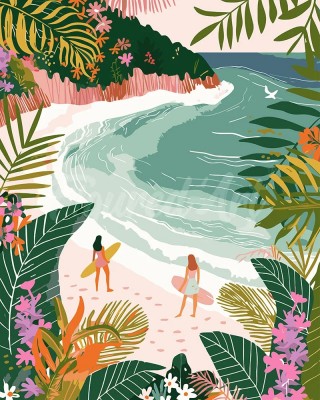 Ζωγραφική με αριθμούς Tropical Bay 40x50cm
