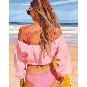 Ζωγραφική με αριθμούς Beach Day in Style 40x50cm